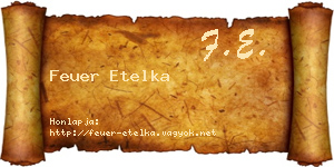 Feuer Etelka névjegykártya